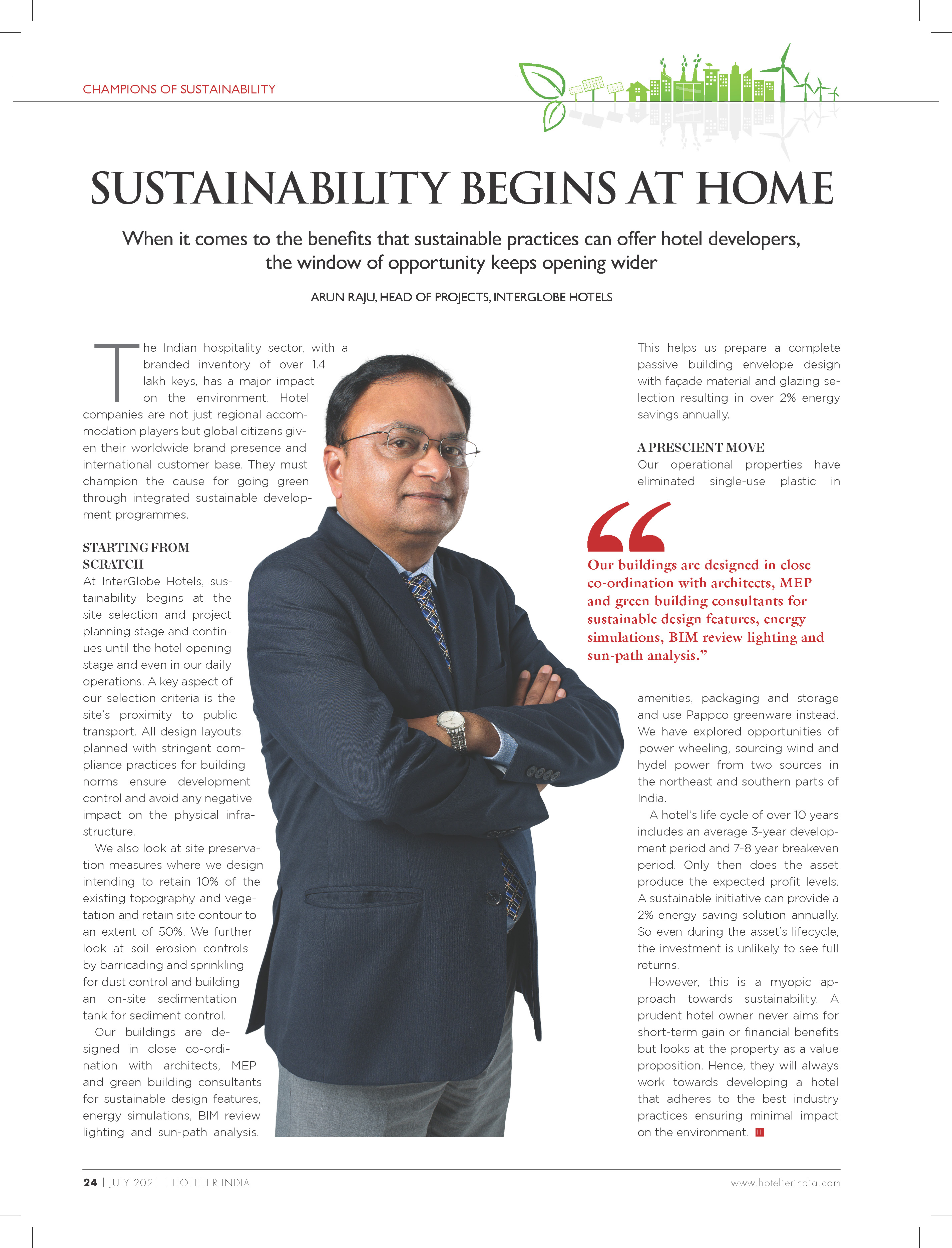 Sustainability begins at home